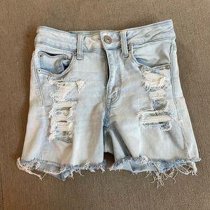 American Eagle ripped denim shorts